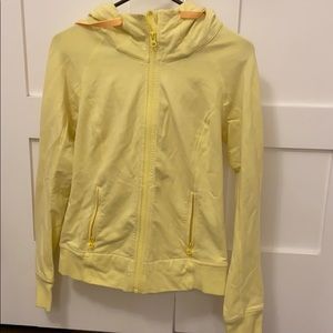 Yellow Lululemon active zip up hoodie jacket